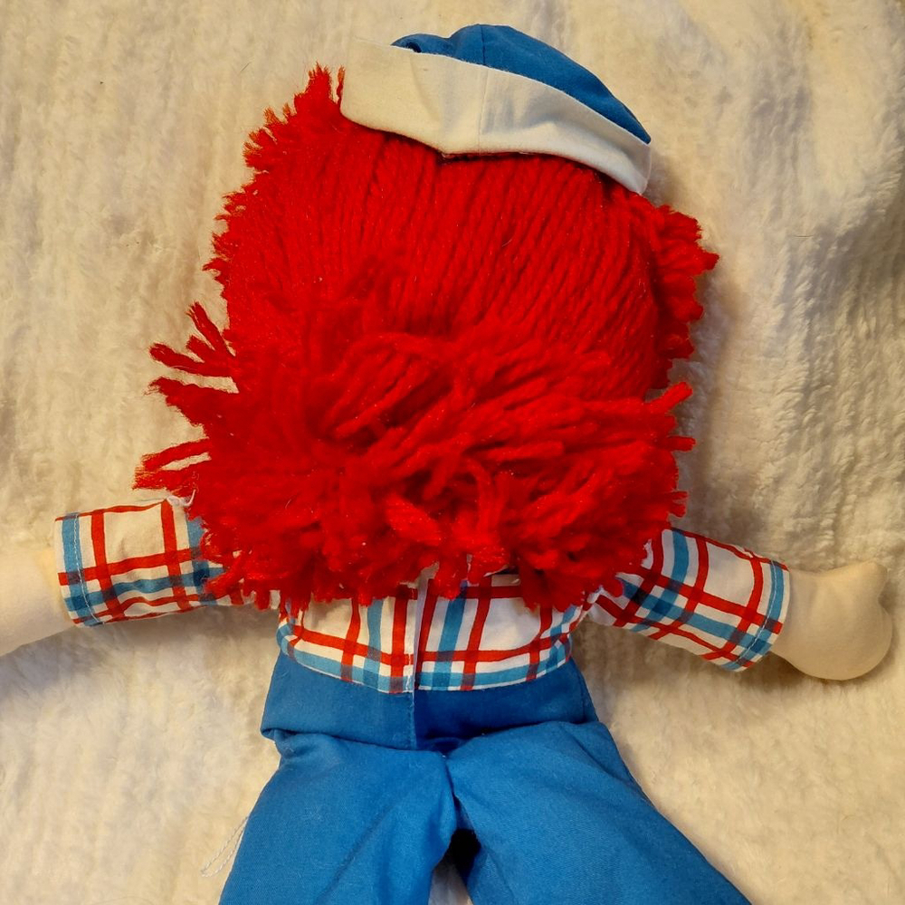 Vintage Raggedy Ann Doll Blue Red - Picture 4 of 5